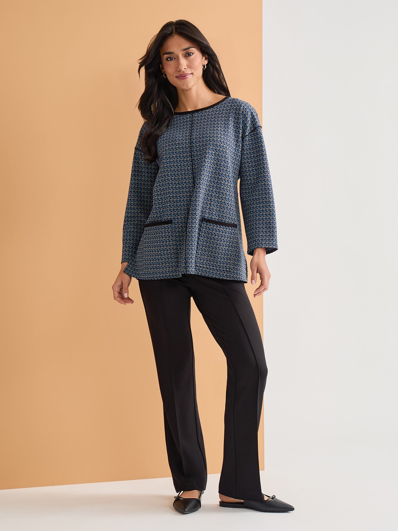 Binding Edge Top, Serenity Knit