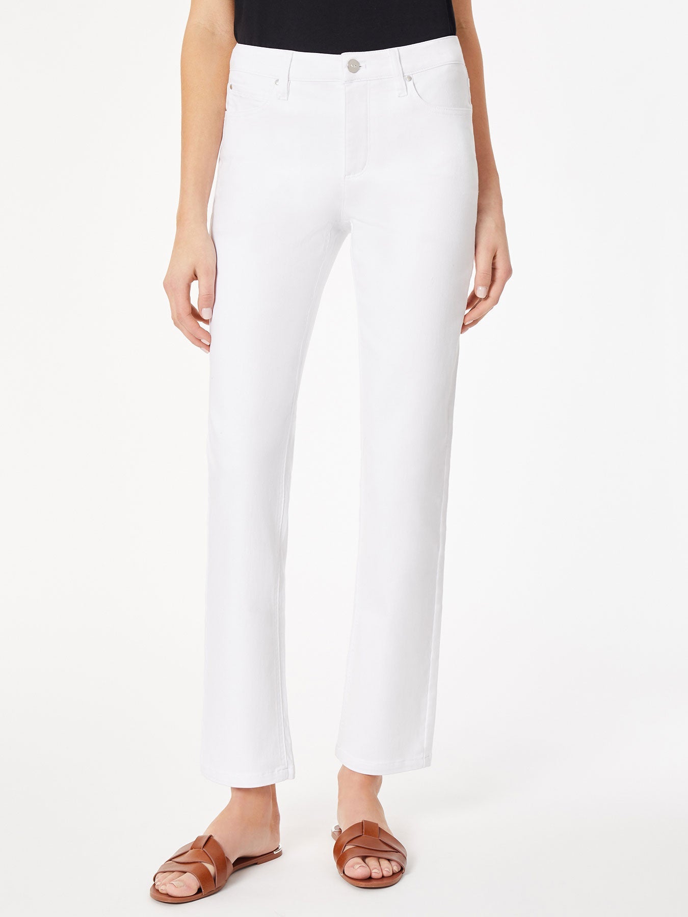 Petite Lexington Straight Leg Jeans, Soft White
