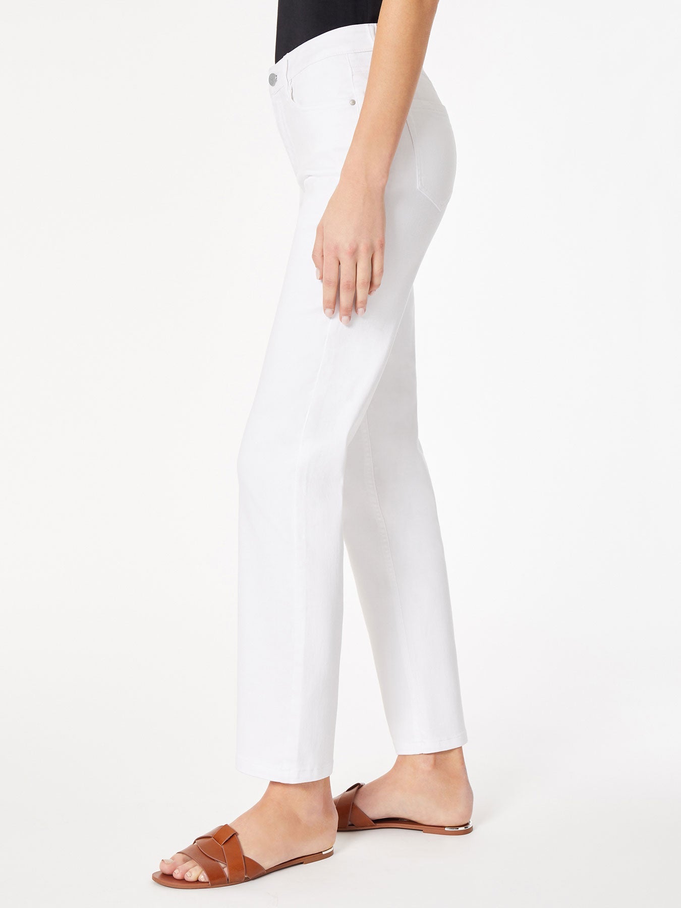 Petite Lexington Straight Leg Jeans, Soft White
