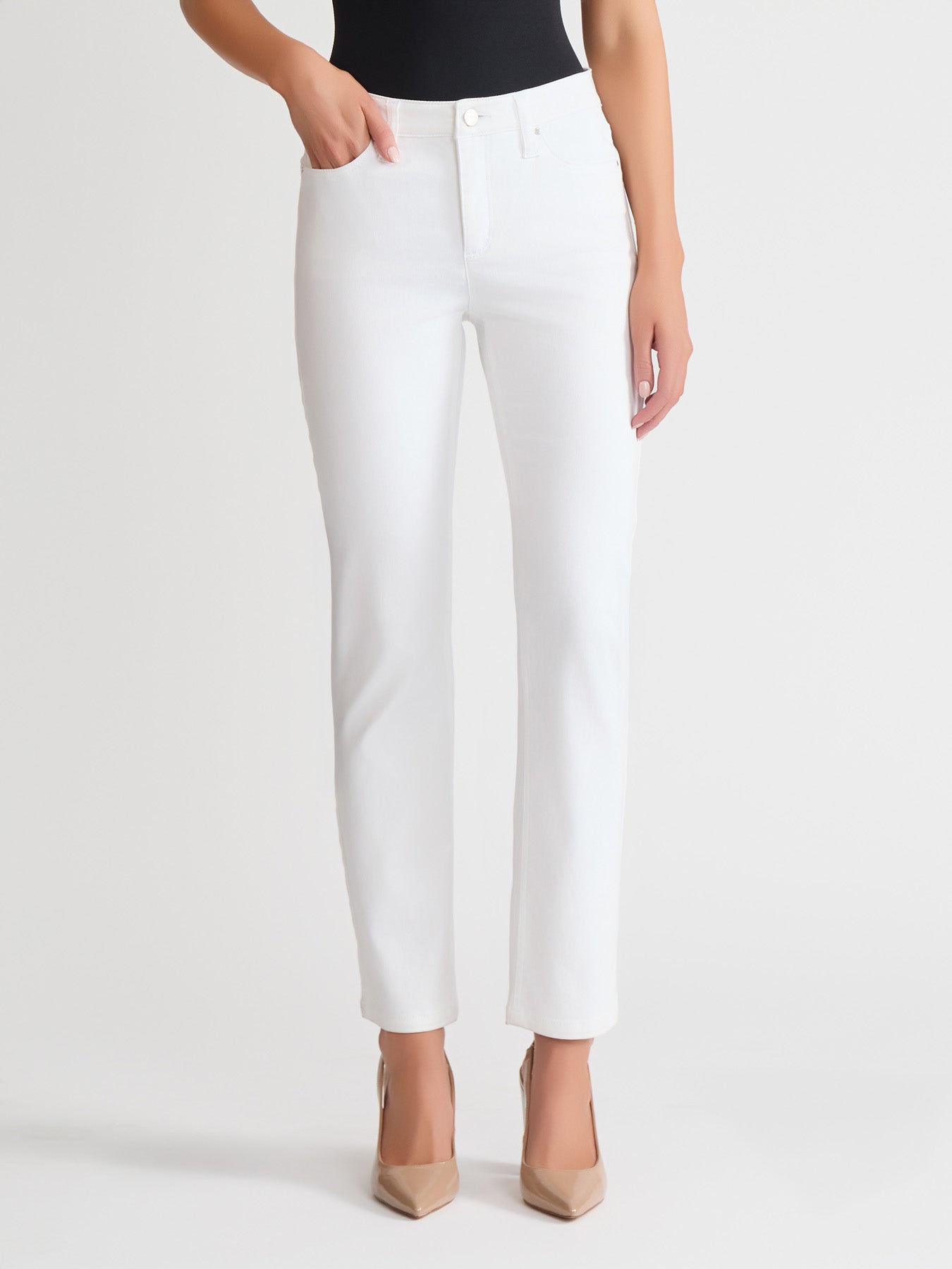 Lexington Straight Leg Jeans, Soft White