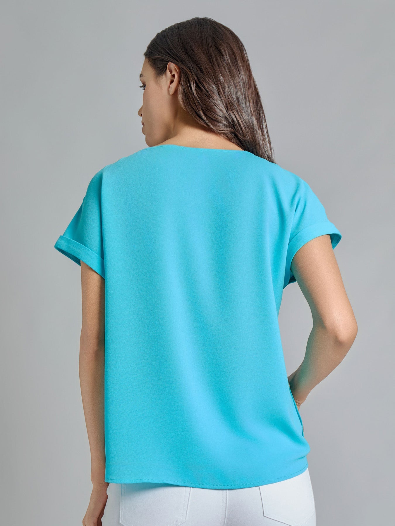 Button Detail Blouse, Jasper Crepe