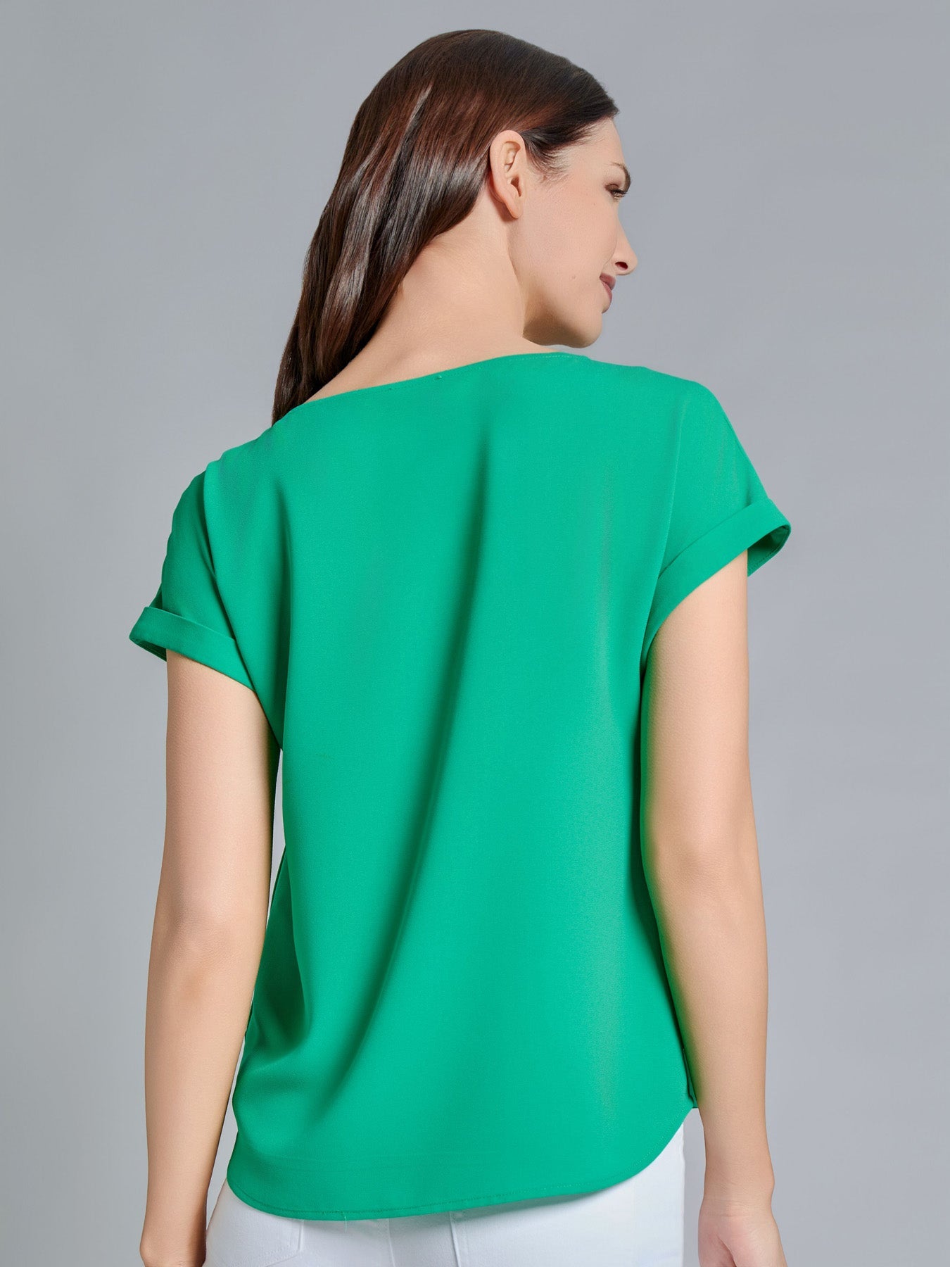 Button Detail Blouse, Jasper Crepe