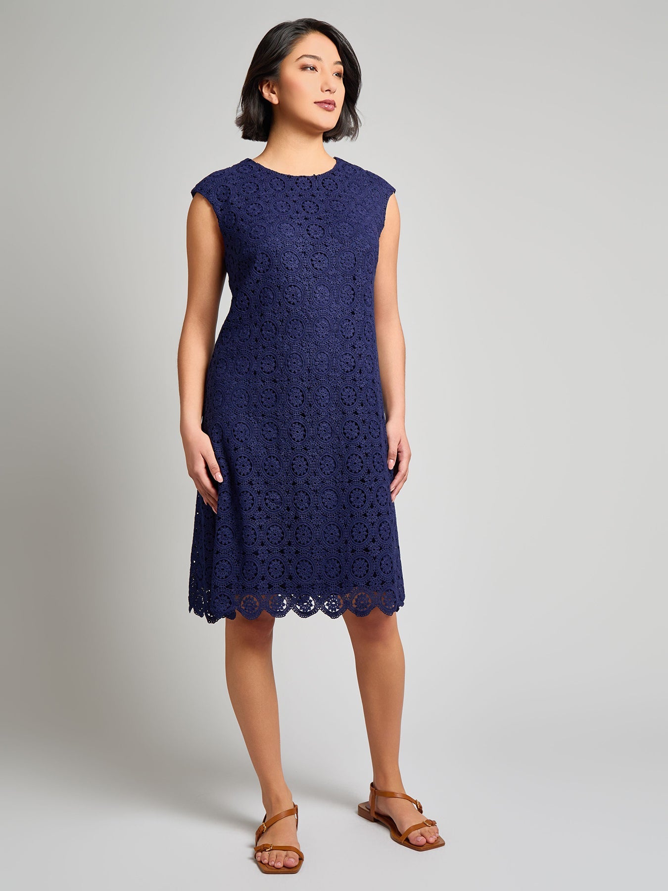 Cap Sleeve Lace Sheath Dress
