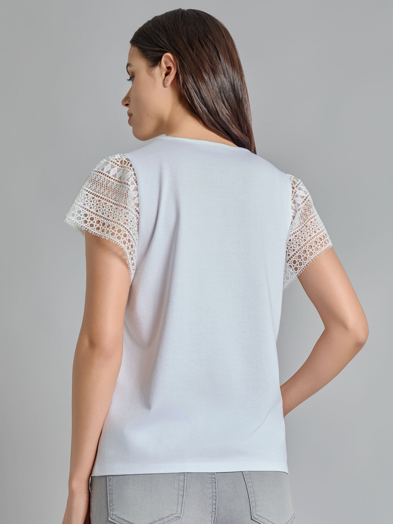 Crochet Flutter Sleeve Top