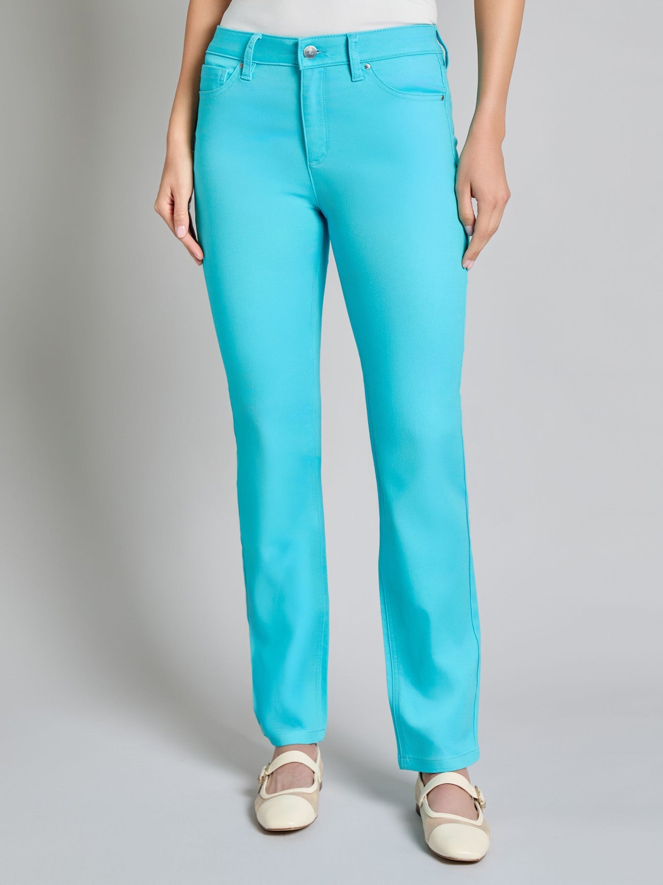 Lexington Straight Leg Jeans, Aqua Wave