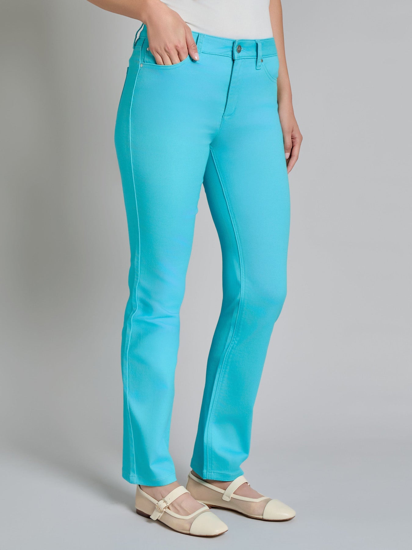 Lexington Straight Leg Jeans, Aqua Wave