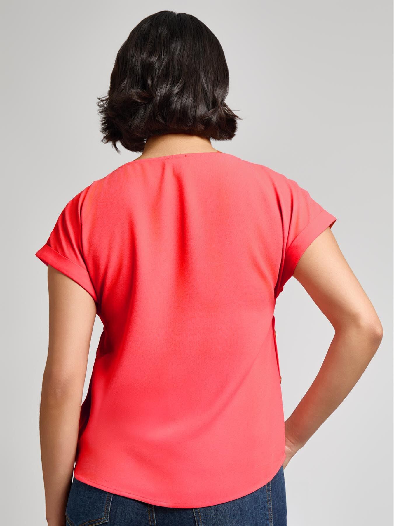 Button Detail Blouse, Jasper Crepe