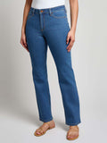 Petite Lexington Straight Leg Jeans, Indigo Pinstripe