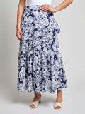 Petite Pull-On Ruffle Maxi Skirt, Crepe de Chine