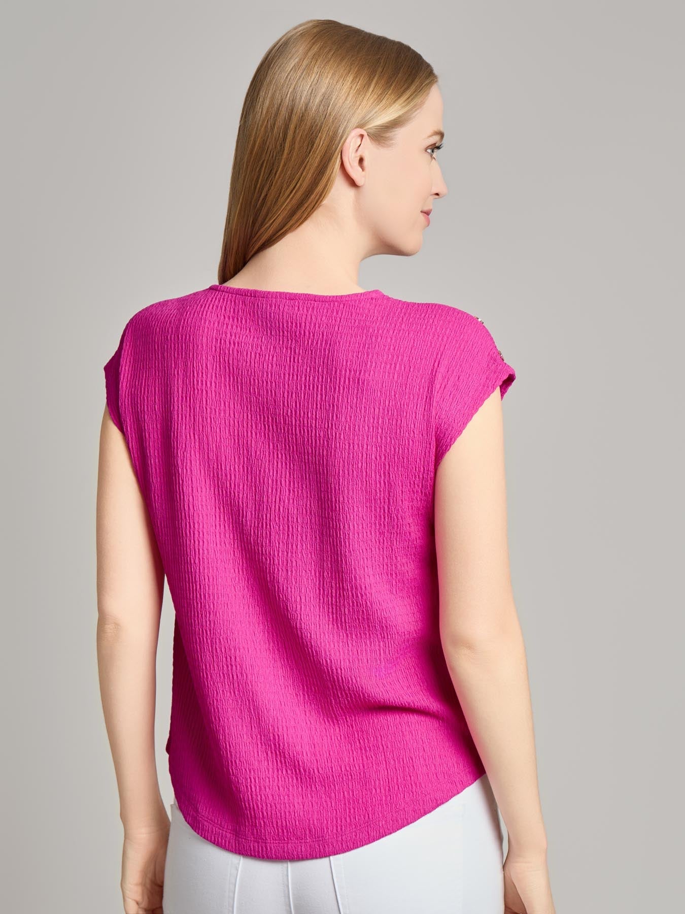 Drop Shoulder Textured Top