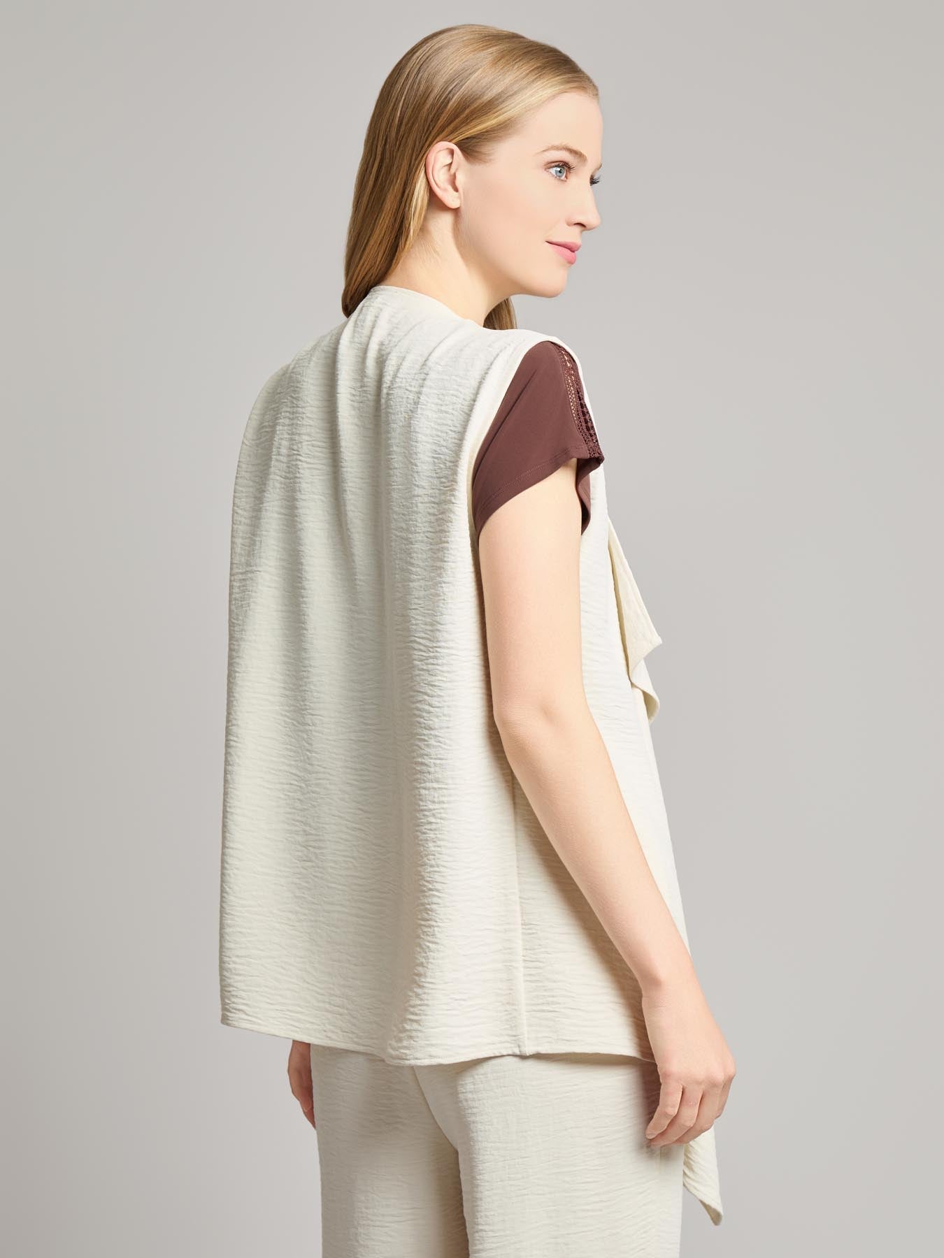 Cascade Vest, Textured Crepe
