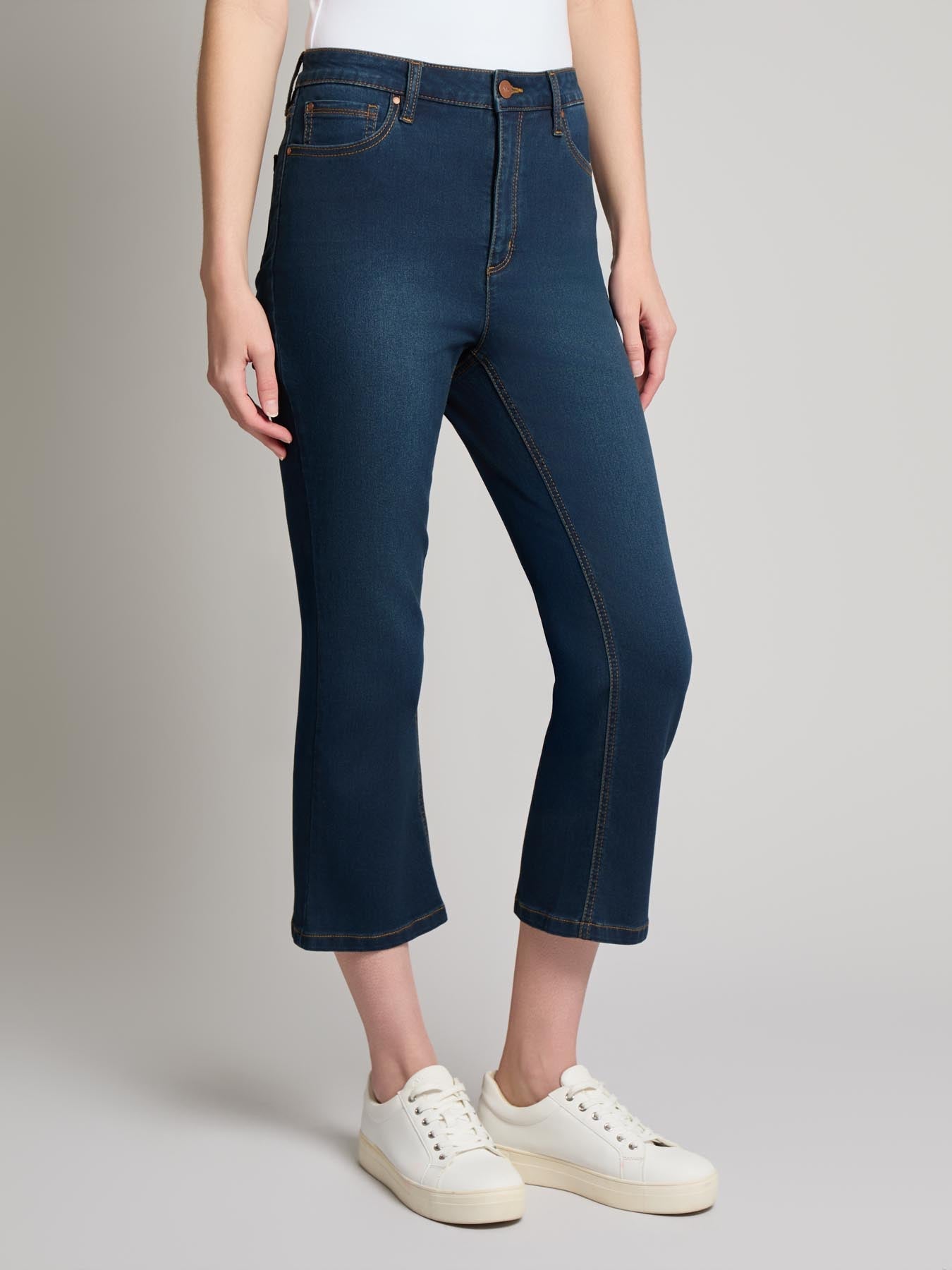 Petite Lexington High Rise Cropped Kick Flare Jeans