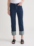 Deep Cuff Straight Leg Denim, Westpoint Wash