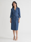Cargo Pocket Shirt Dress, Chambray