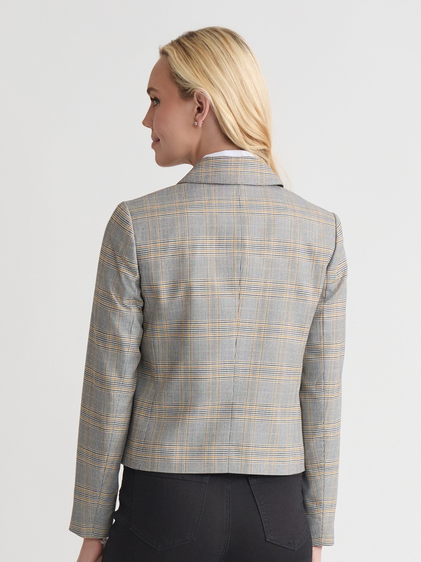 Button Down Jacket, Glen Plaid