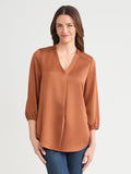Plus Kelly Blouse, Hammered Satin