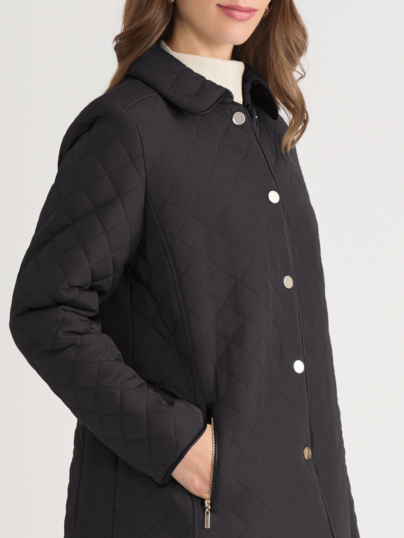 Quilted Snap Front Jacket