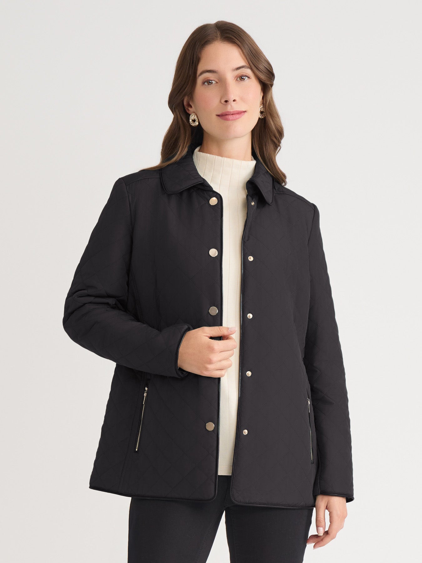 Quilted Snap Front Jacket