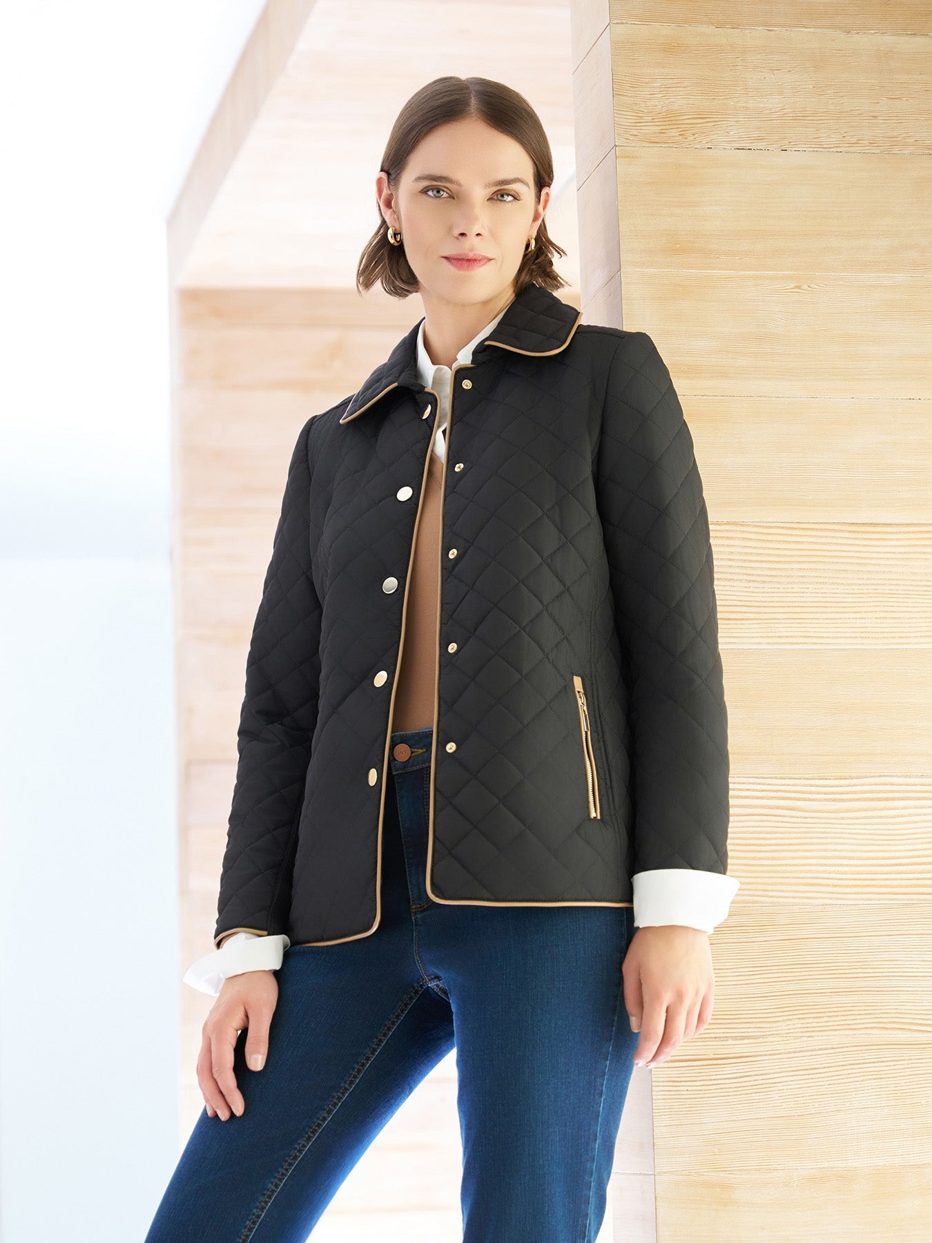 Five-Button Quilted Jacket