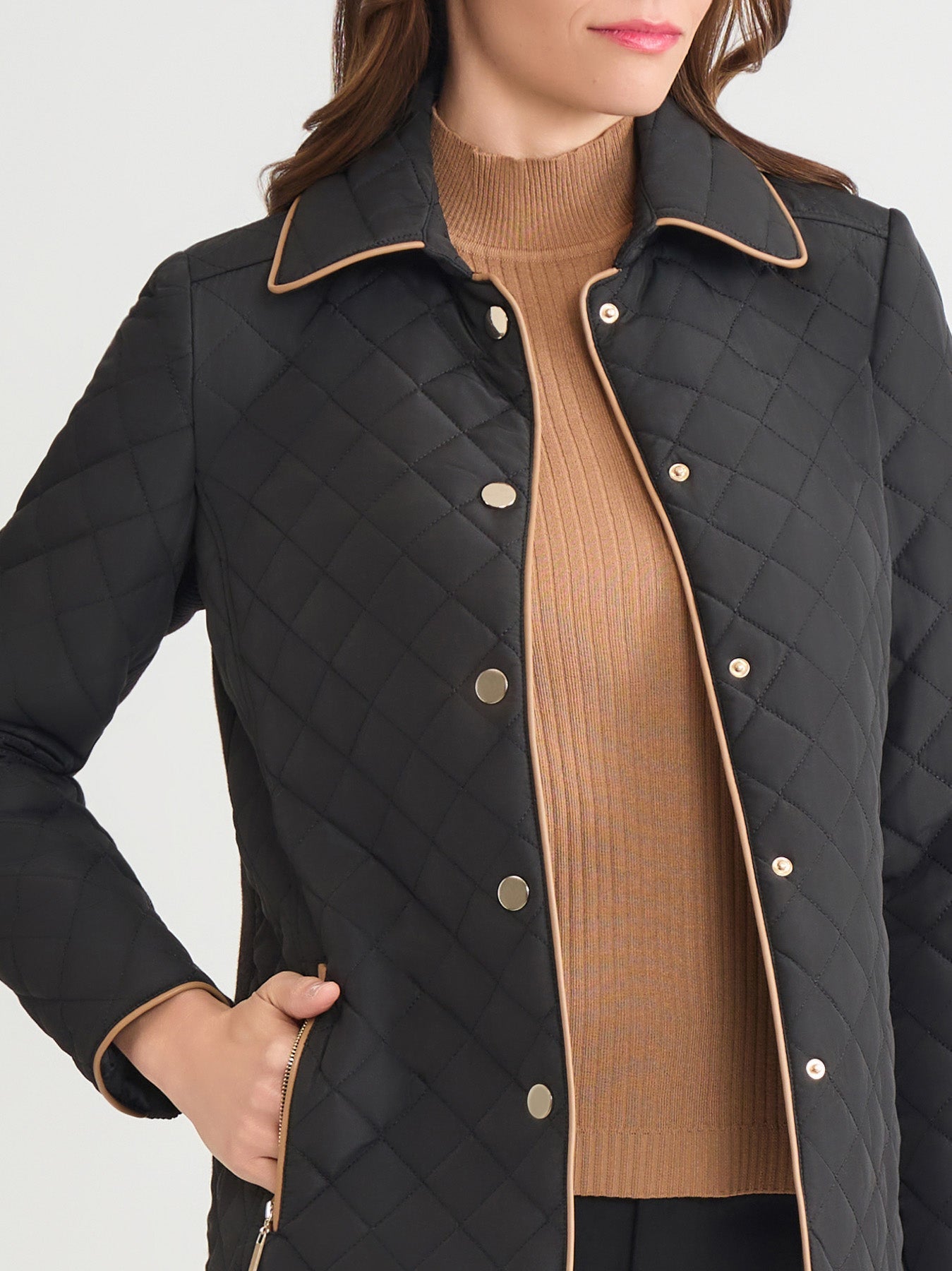 Five-Button Quilted Jacket