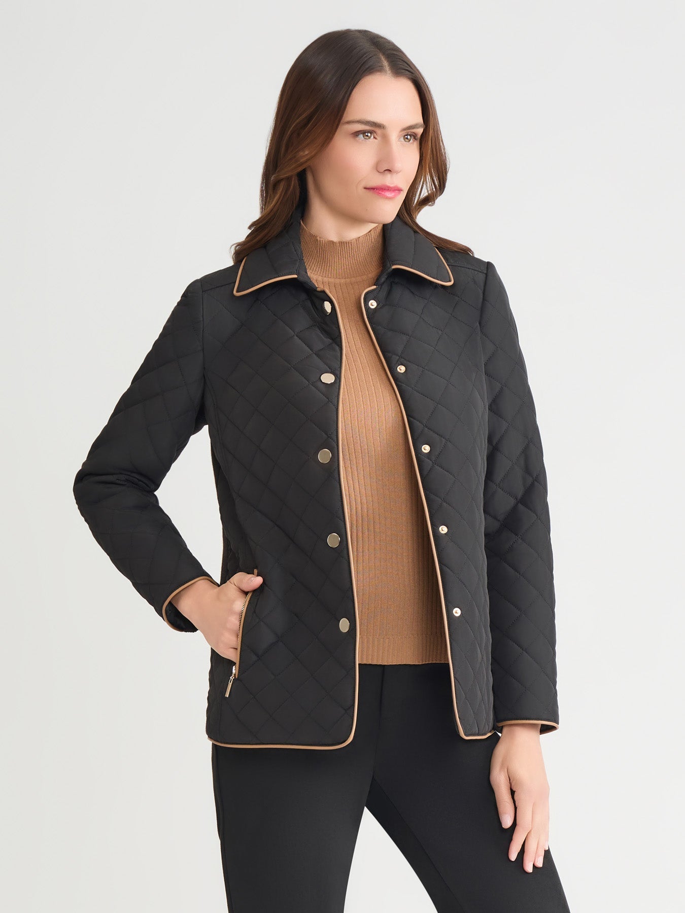 Five-Button Quilted Jacket