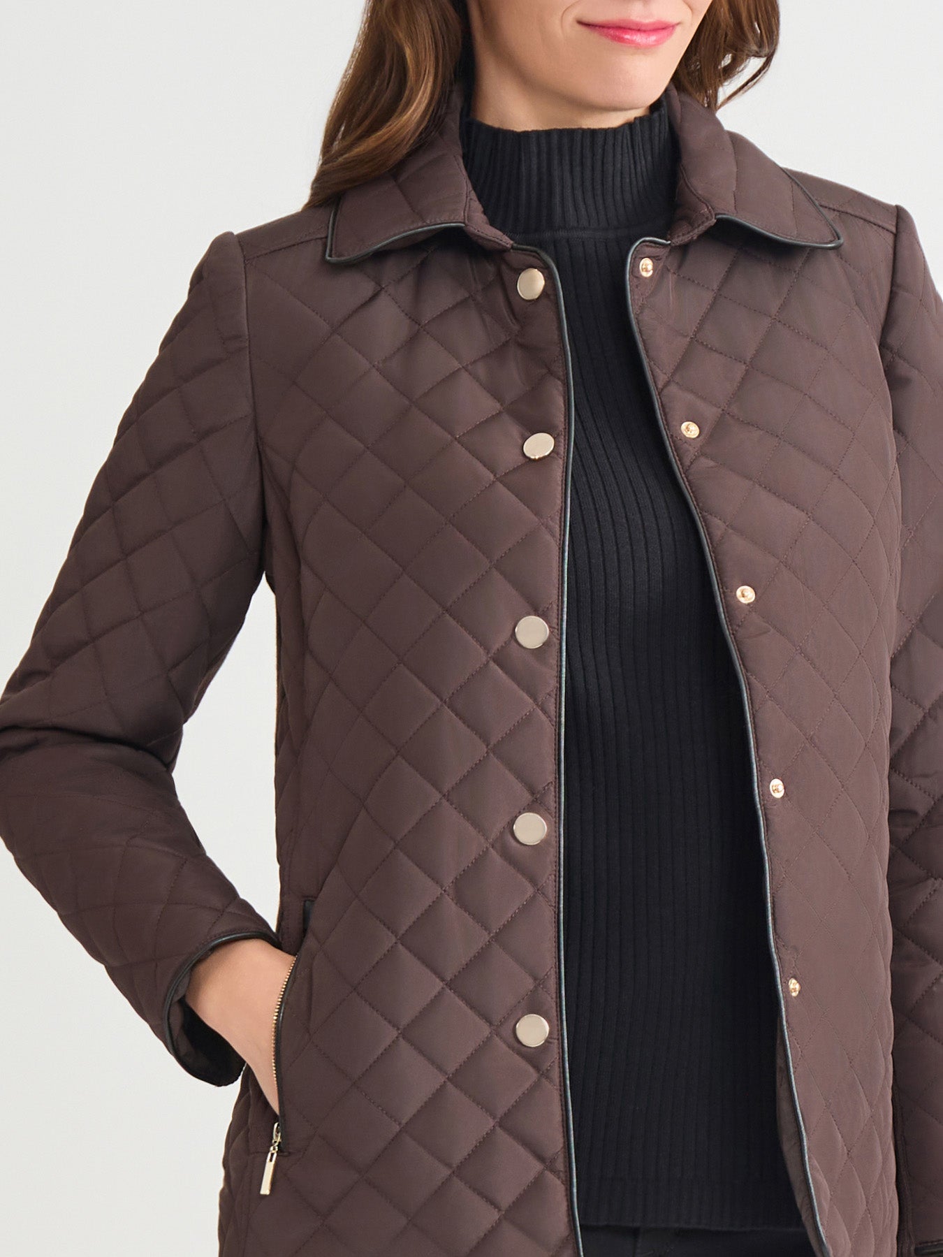 Five-Button Quilted Jacket