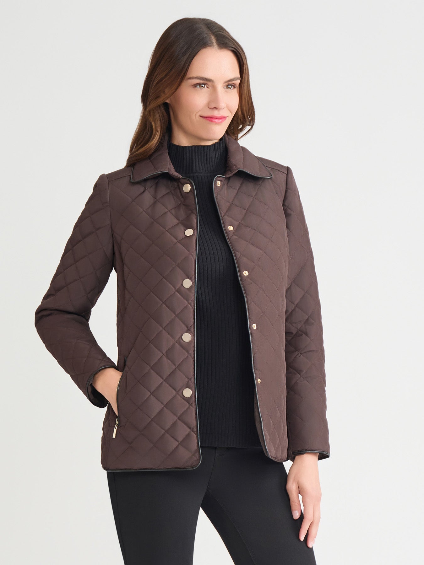 Five-Button Quilted Jacket