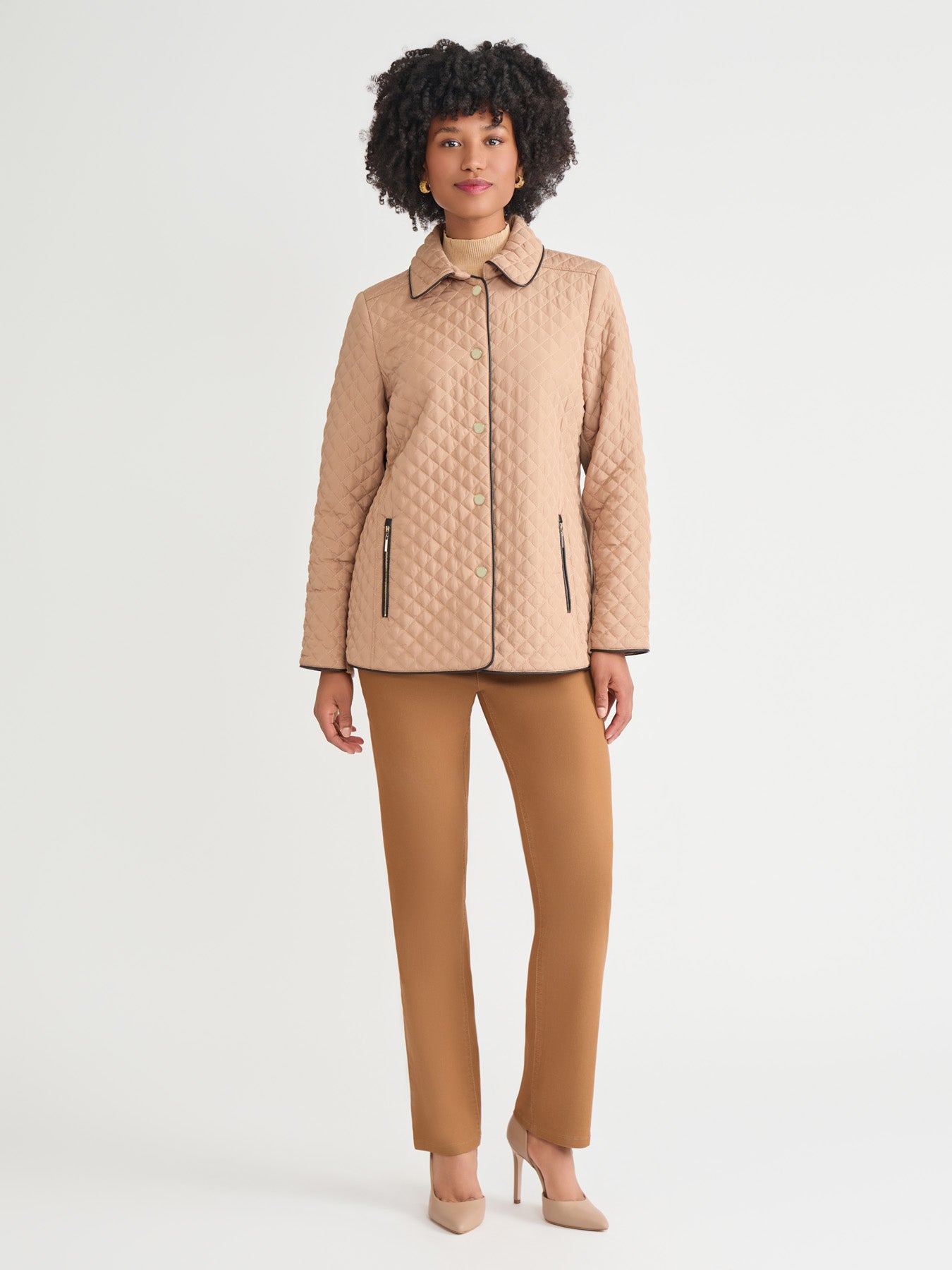 Five-Button Quilted Jacket