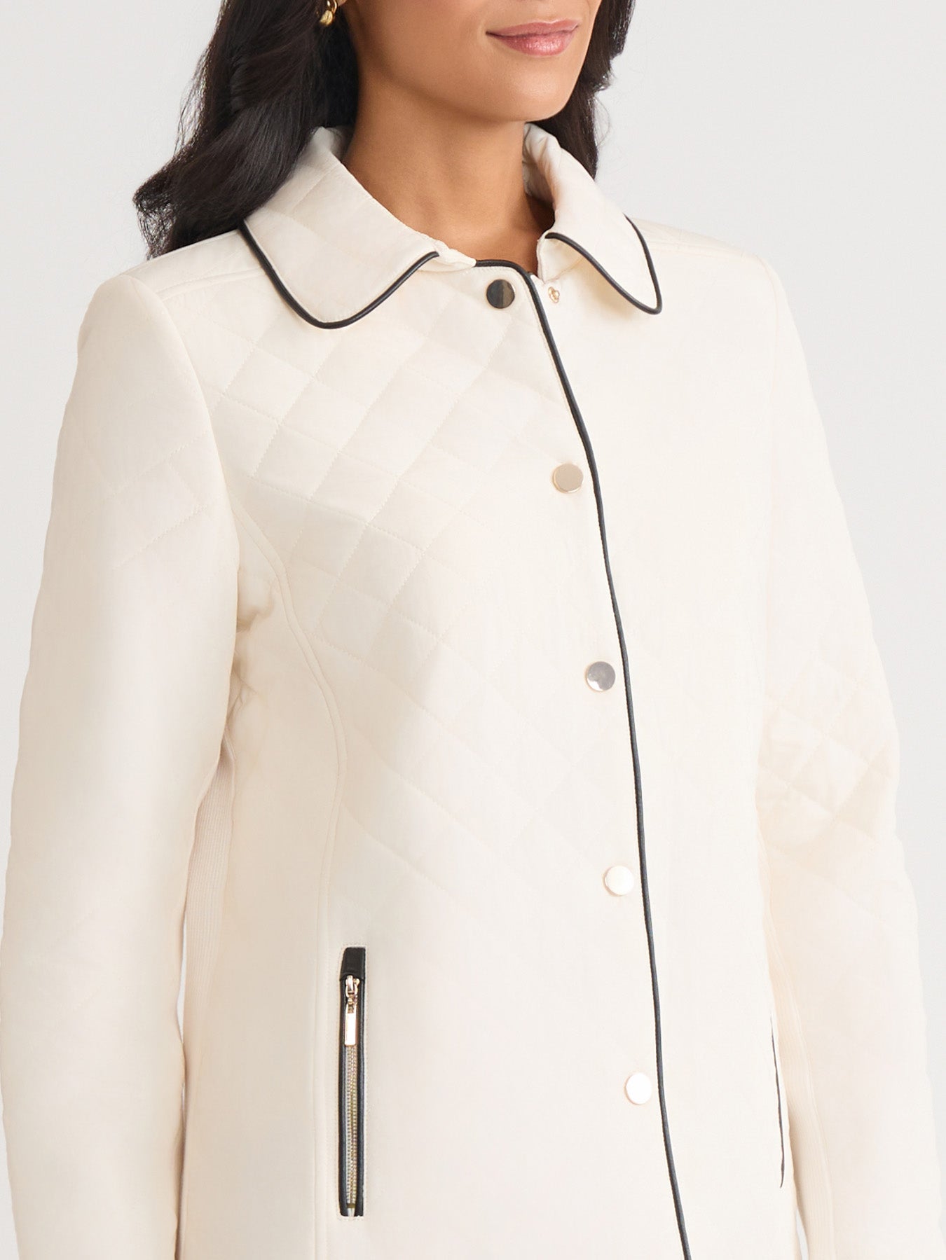 Quilted Snap Front Jacket
