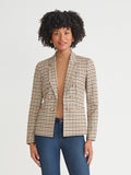 Faux Double Breasted Elbow Patch Blazer