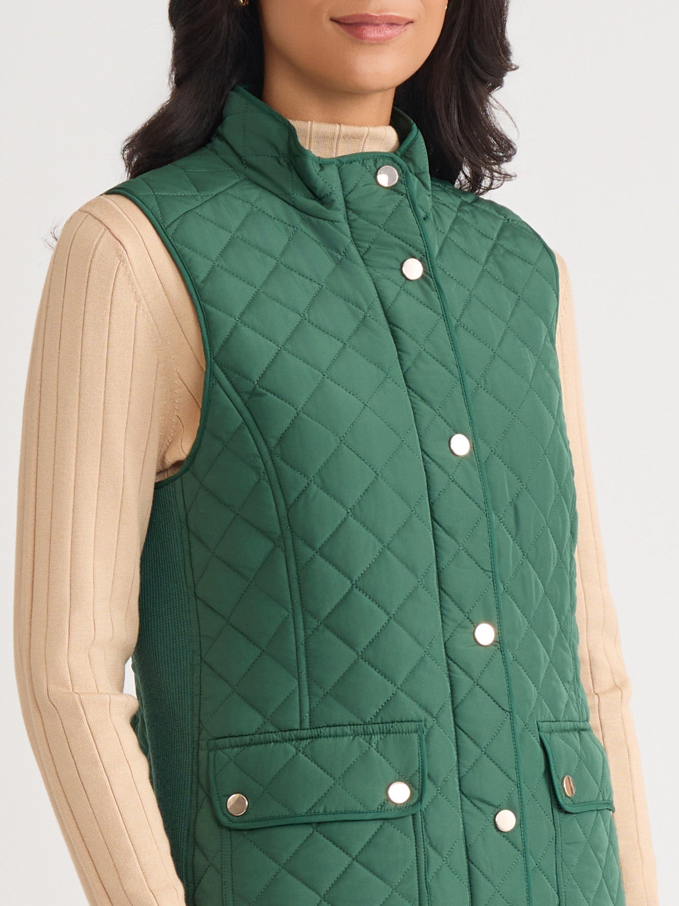 Zip-Front Quilted Vest