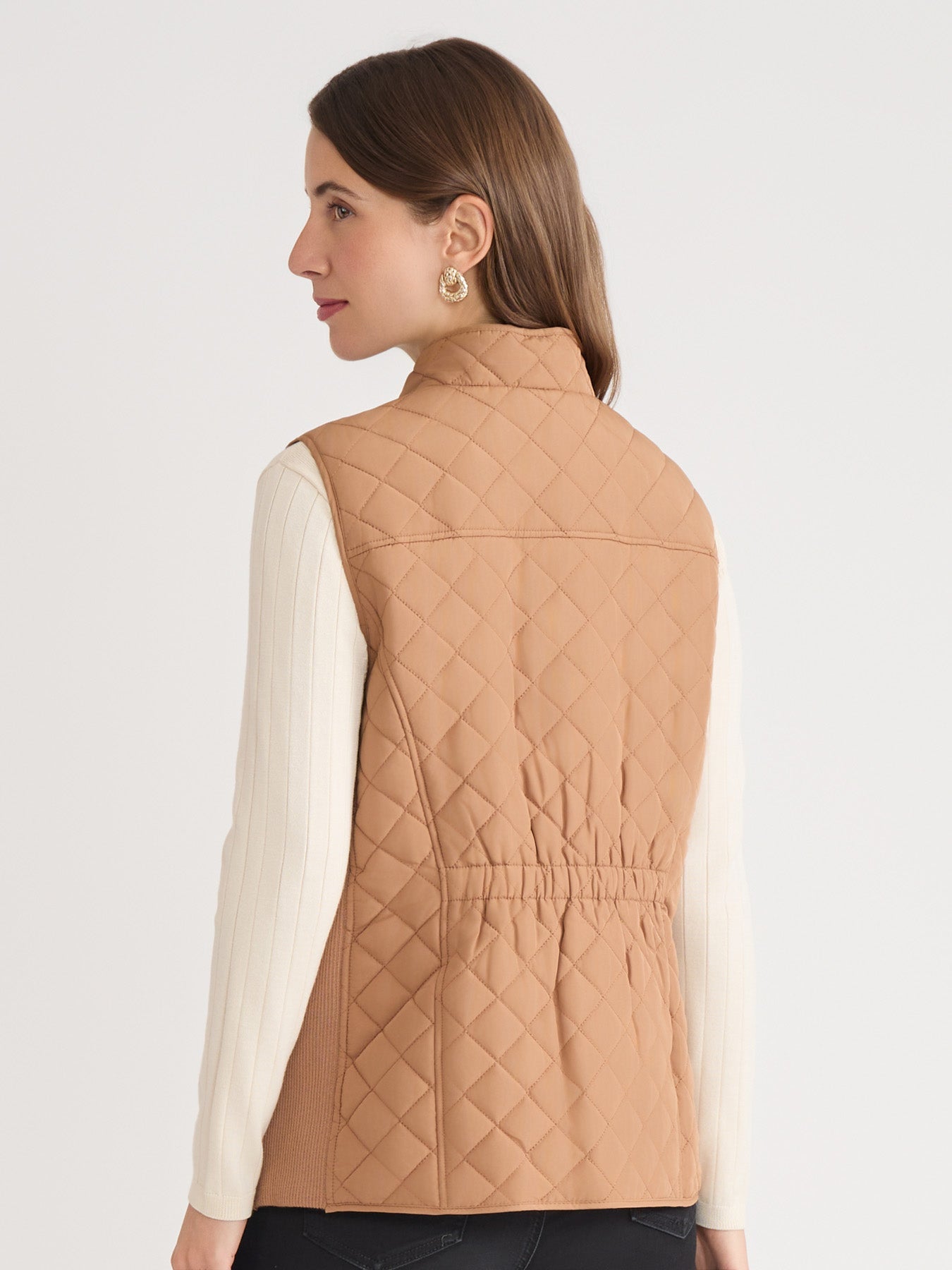 Zip-Front Quilted Vest
