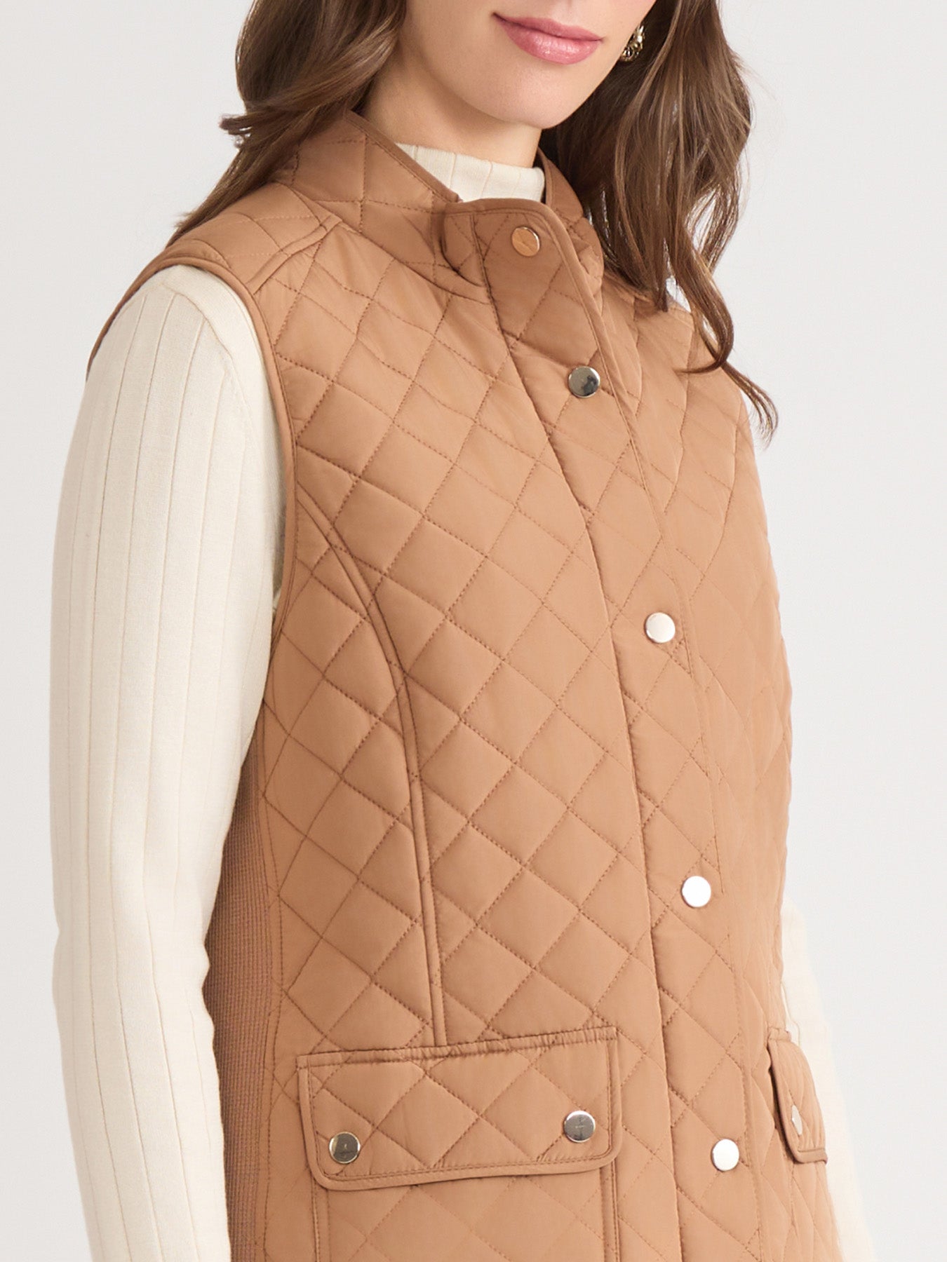 Zip-Front Quilted Vest