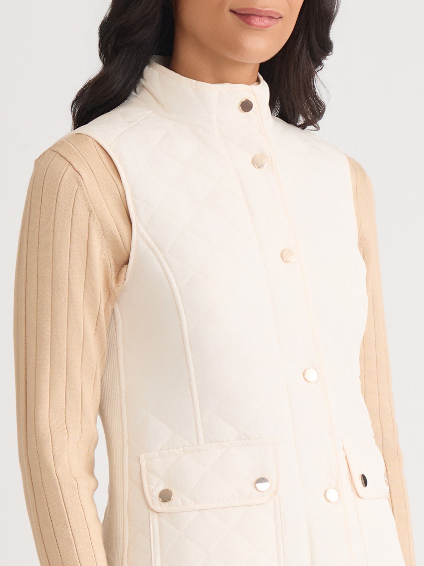 Zip-Front Quilted Vest