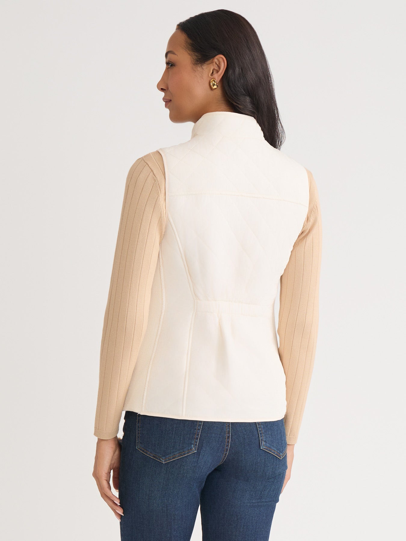 Zip-Front Quilted Vest