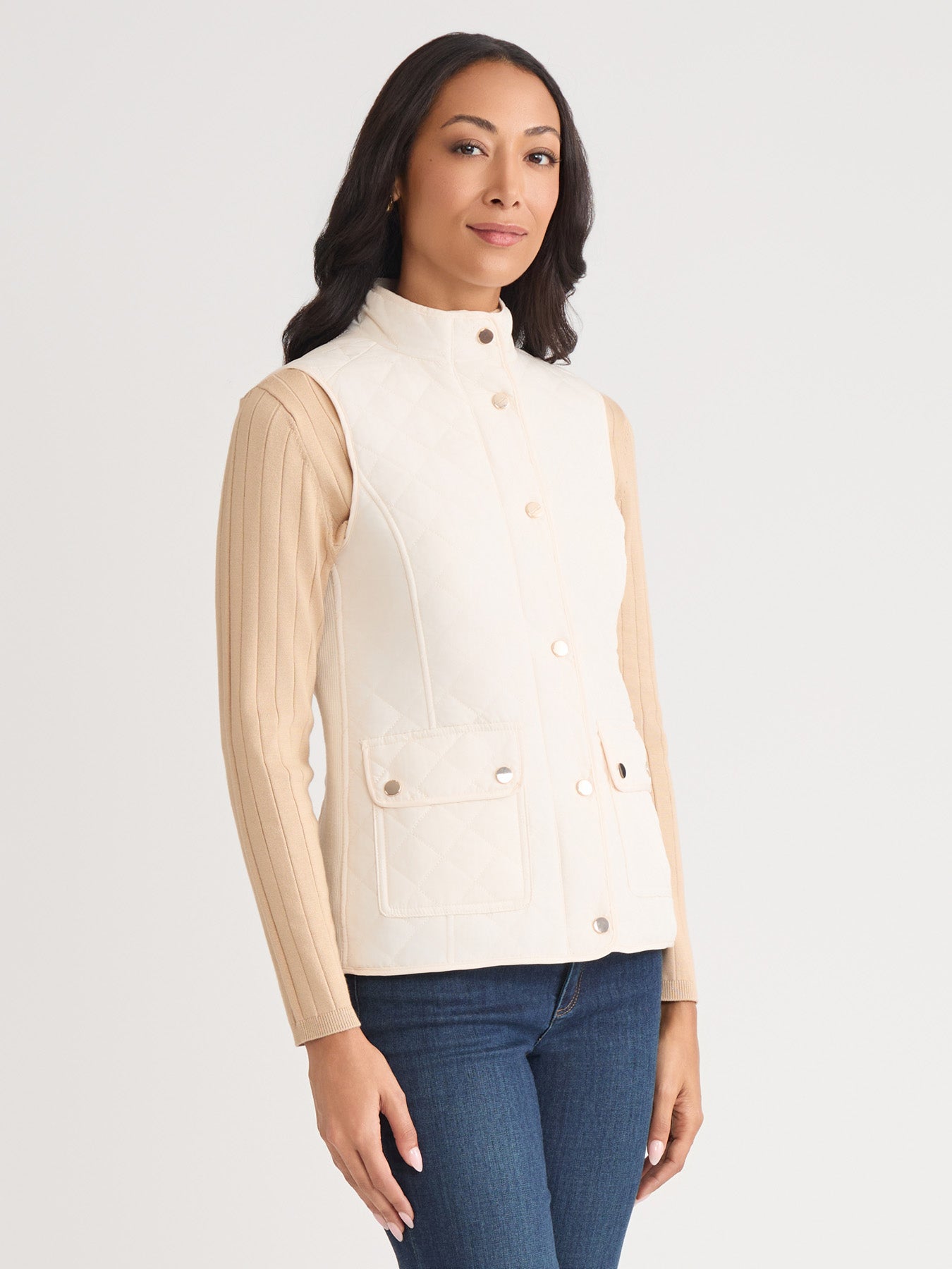Zip-Front Quilted Vest
