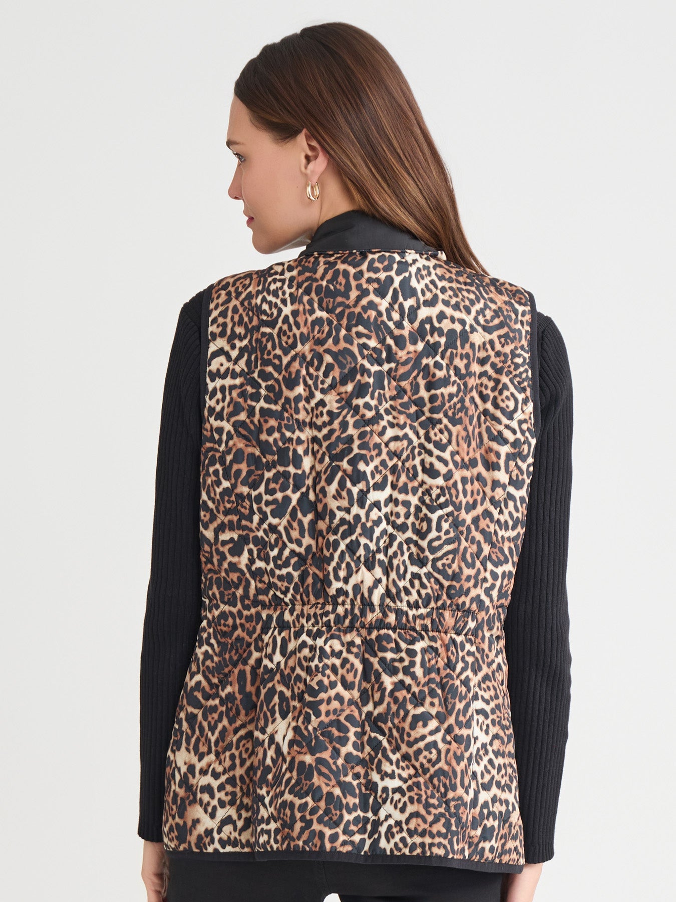 Contrast Piping Quilted Vest