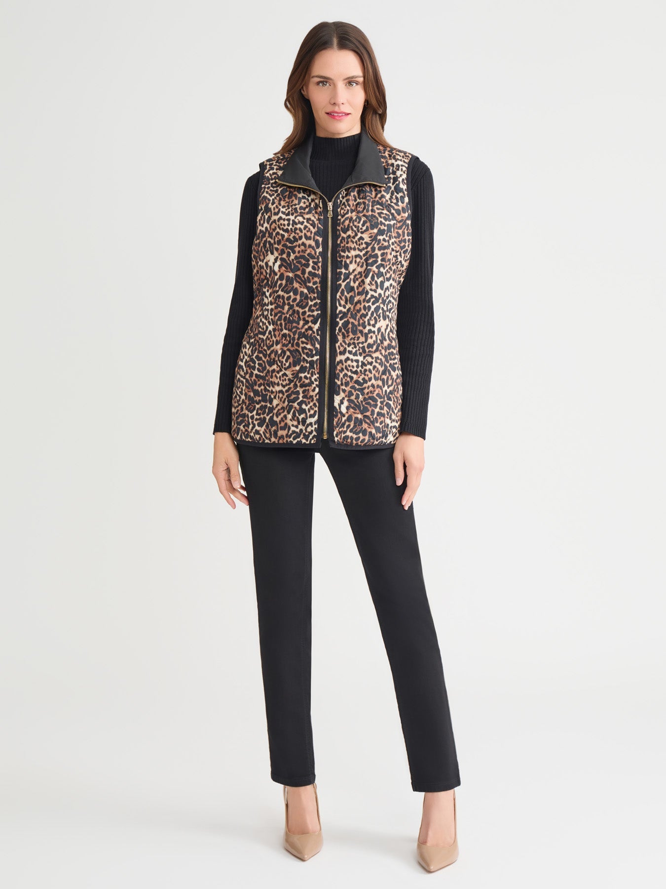 Contrast Piping Quilted Vest