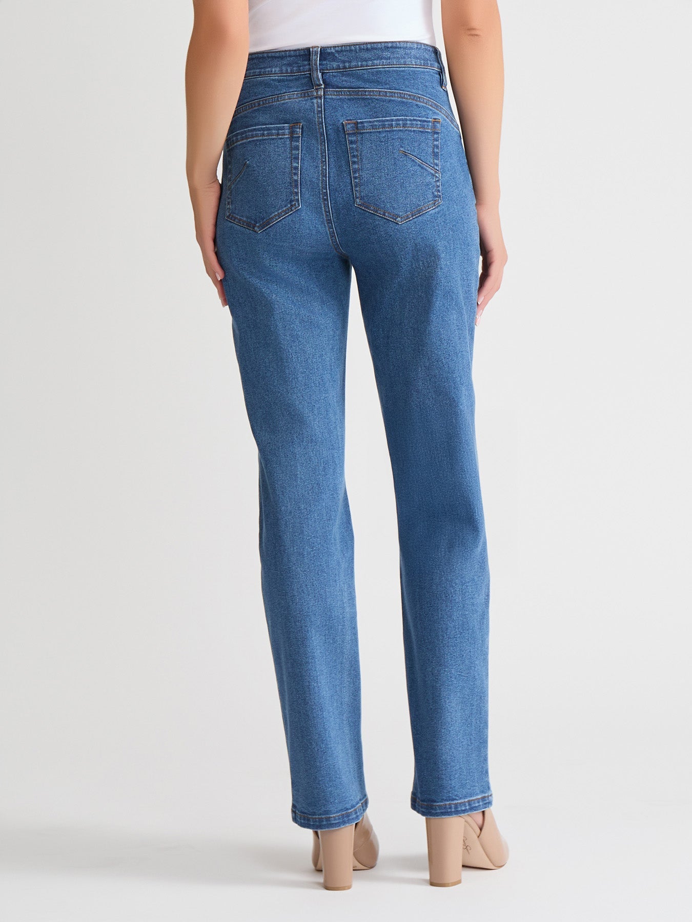 Petite Lexington Straight Leg Jeans, Oasis Wash