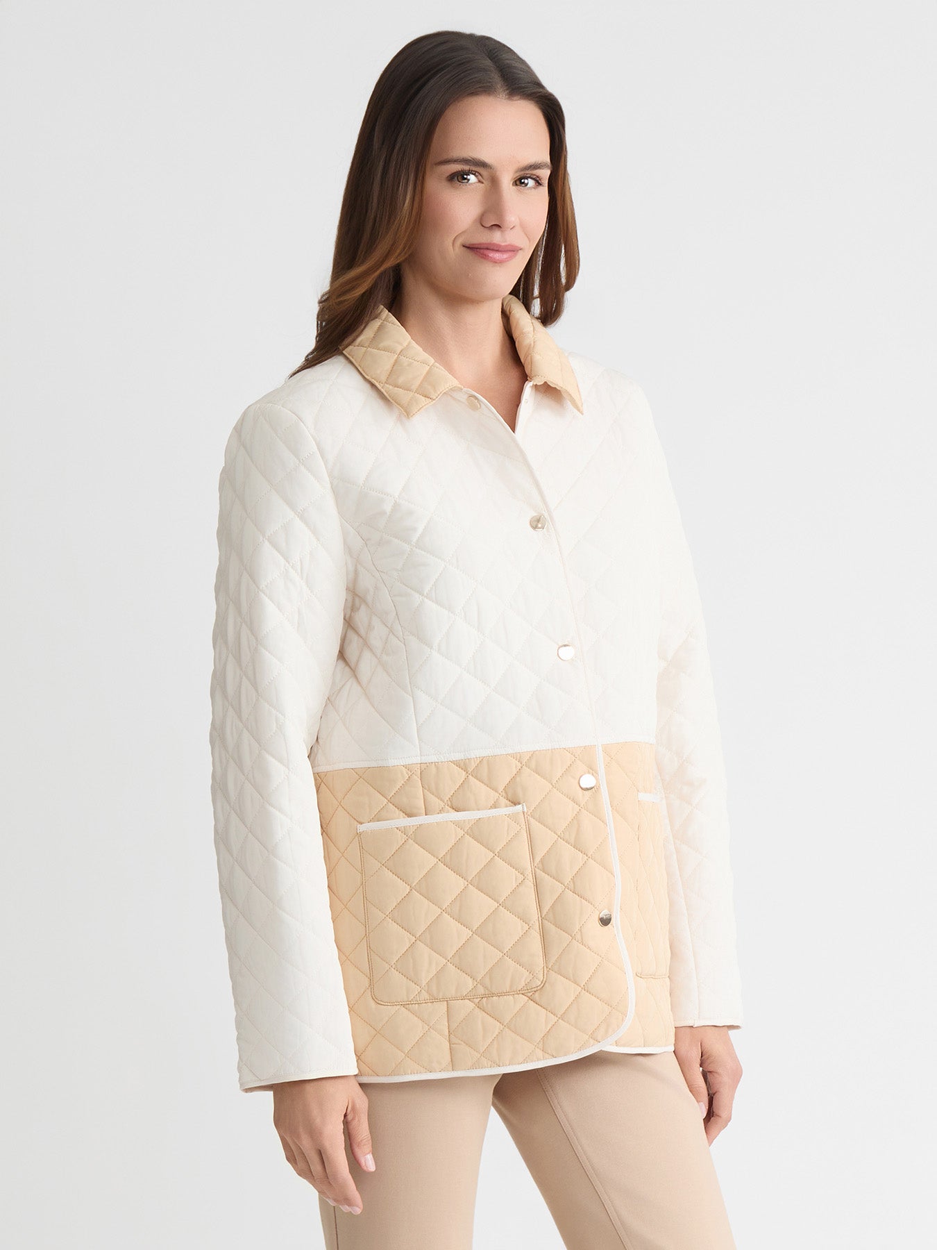 Colorblock Quilted Jacket