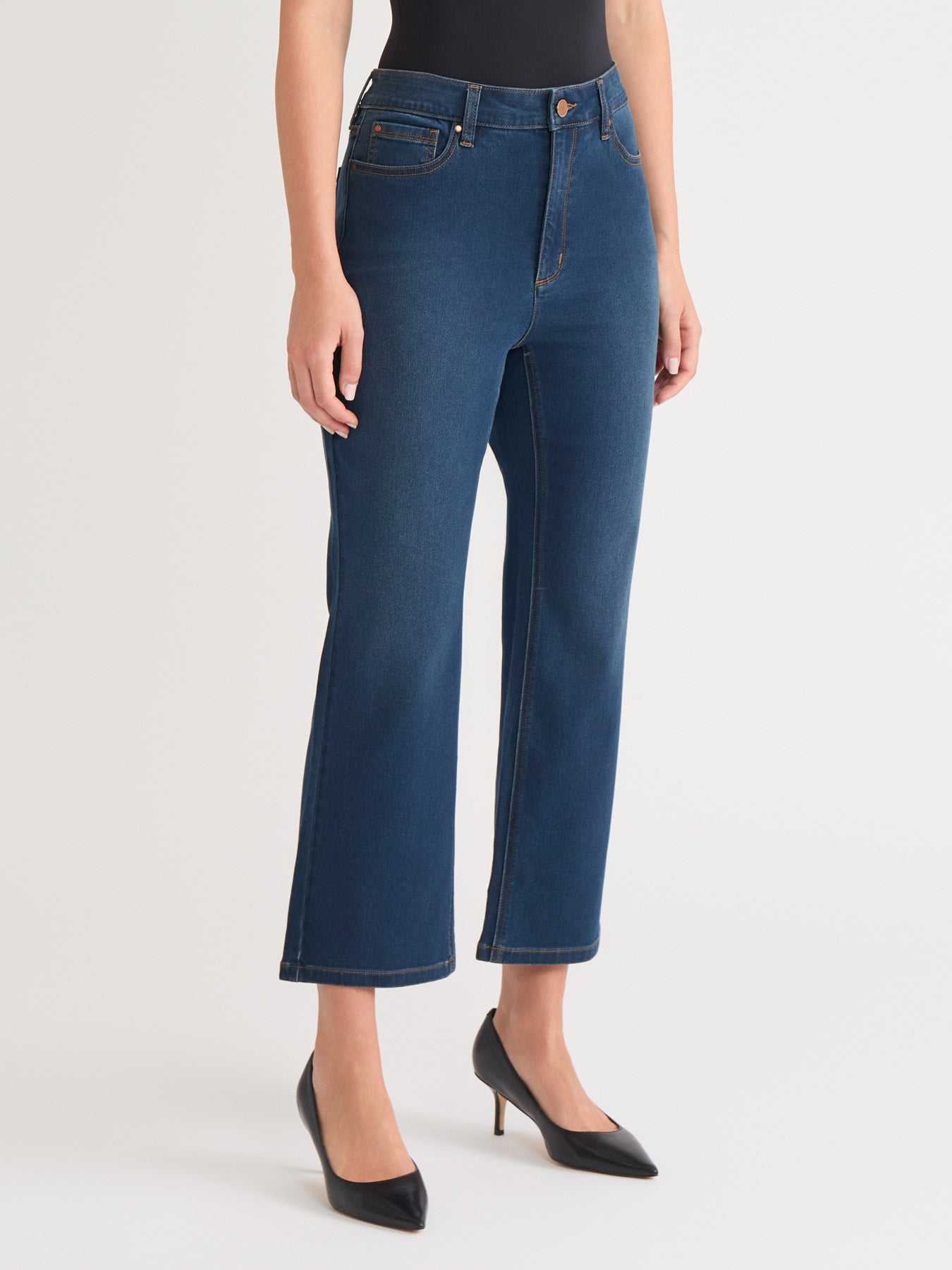 Petite Lexington Cropped Kick Flare Jeans