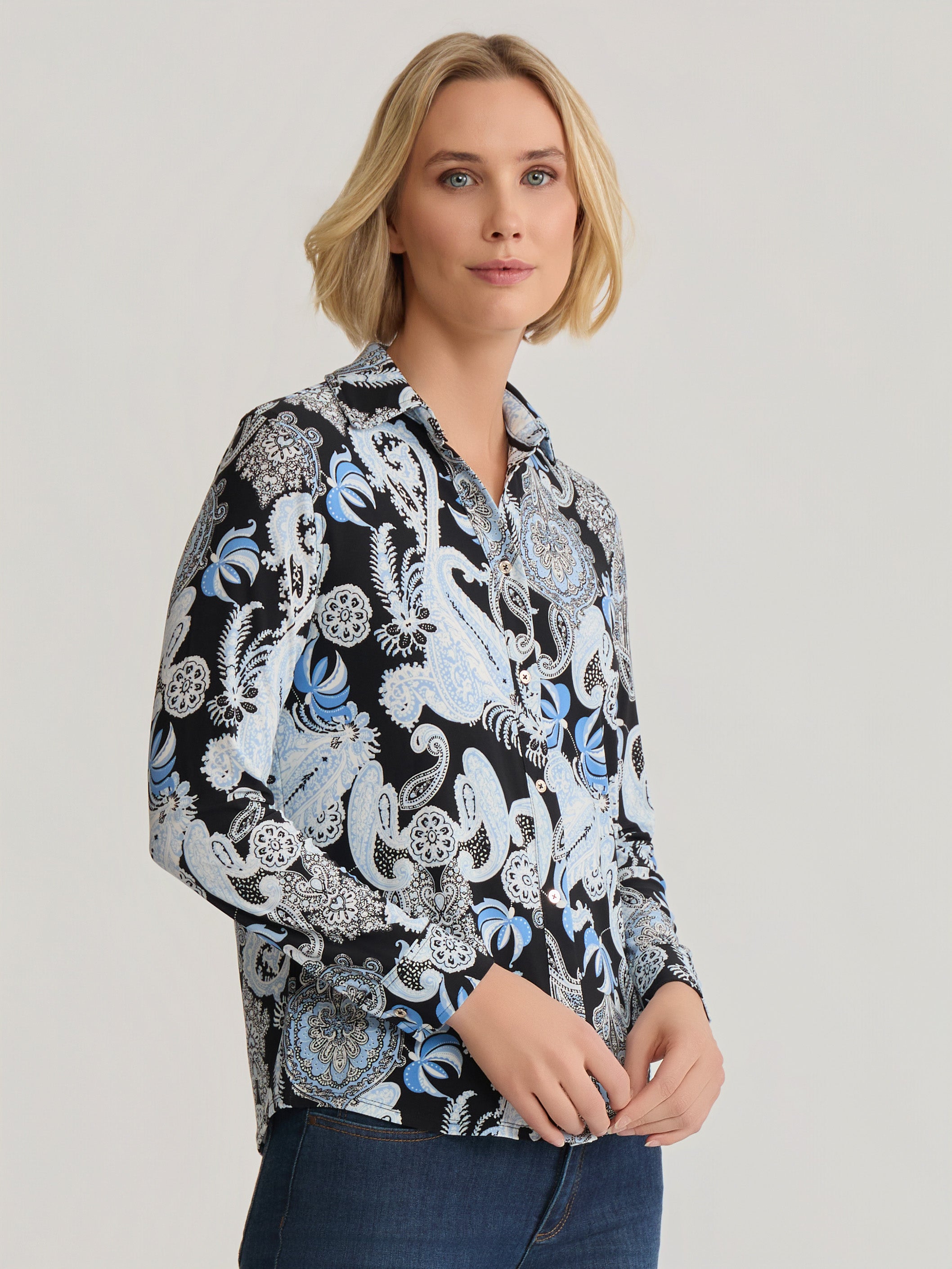 Button-Front Top, Everyday Knit